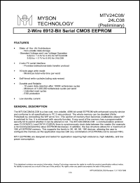 datasheet for MTV24LC08-1 by 