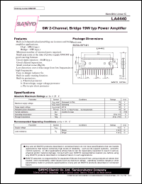 datasheet for LA4440 by SANYO Electric Co., Ltd.