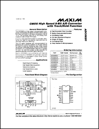 datasheet for ADC0820BCN by Maxim Integrated Producs