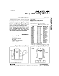 datasheet for DG308ACK by Maxim Integrated Producs