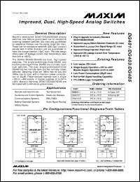 datasheet for DG401C/D by Maxim Integrated Producs