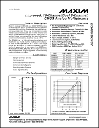 datasheet for DG406C/D by Maxim Integrated Producs