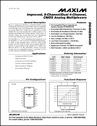 datasheet for DG409CJ by Maxim Integrated Producs