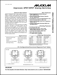 datasheet for DG417CY by Maxim Integrated Producs