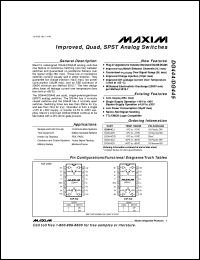 datasheet for DG444CY by Maxim Integrated Producs