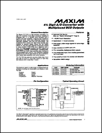 datasheet for ICL7135C/D by Maxim Integrated Producs