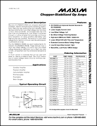 datasheet for ICL7650CPA by Maxim Integrated Producs