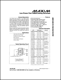 datasheet for IH5141CJE by Maxim Integrated Producs