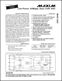 datasheet for MAX1007EAG by Maxim Integrated Producs