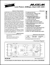 datasheet for MAX1011CEG by Maxim Integrated Producs