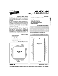 datasheet for MAX114CNG by Maxim Integrated Producs