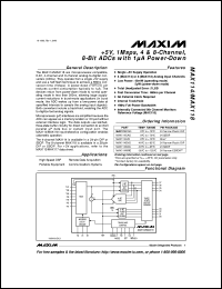 datasheet for MAX1160BCWI by Maxim Integrated Producs