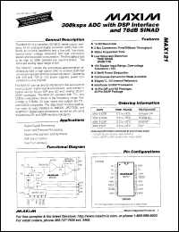 datasheet for MAX1243AMJA by Maxim Integrated Producs
