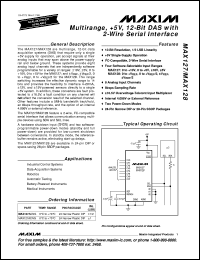 datasheet for MAX1291AEEI by Maxim Integrated Producs