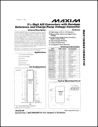 datasheet for MAX1402CAI by Maxim Integrated Producs
