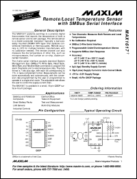 datasheet for MAX1619MEE by Maxim Integrated Producs