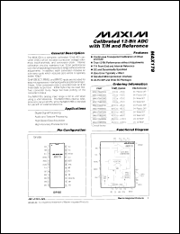 datasheet for MAX182BCPI by Maxim Integrated Producs