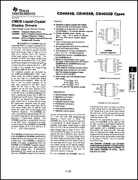 datasheet for CD4054BE by Texas Instruments