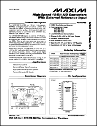 datasheet for MAX190BENG by Maxim Integrated Producs