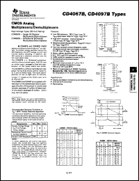 datasheet for CD4067BE by Texas Instruments