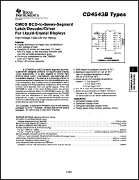 datasheet for CD4543BE by Texas Instruments