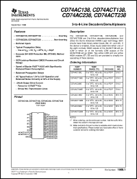 datasheet for CD74AC138E by Texas Instruments