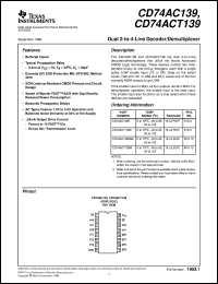 datasheet for CD74AC139E by Texas Instruments
