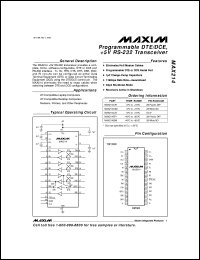 datasheet for MAX221ECAE by Maxim Integrated Producs