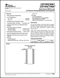 datasheet for CD74HC4067E by Texas Instruments