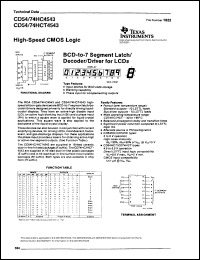 datasheet for CD74HC4543E by Texas Instruments
