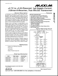 datasheet for MAX3222ECUP by Maxim Integrated Producs