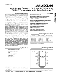 datasheet for MAX3224CPP by Maxim Integrated Producs