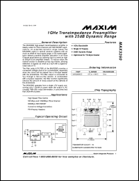 datasheet for MAX3266CSA by Maxim Integrated Producs