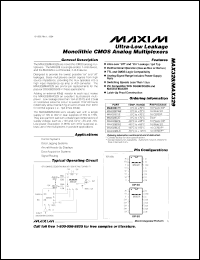 datasheet for MAX332MJE by Maxim Integrated Producs