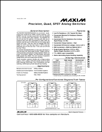 datasheet for MAX366CPA by Maxim Integrated Producs