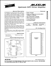 datasheet for MAX3665E/D by Maxim Integrated Producs