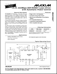 datasheet for MAX3680EAI by Maxim Integrated Producs
