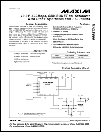 datasheet for MAX3761E/D by Maxim Integrated Producs