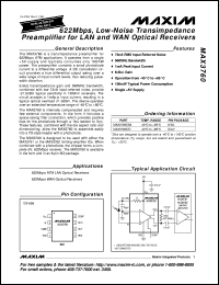 datasheet for MAX381CPE by Maxim Integrated Producs
