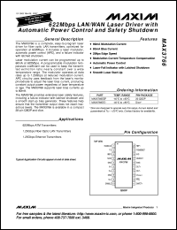 datasheet for MAX3831UCB by Maxim Integrated Producs