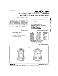 datasheet for MAX3876EHJ by Maxim Integrated Producs