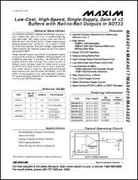 datasheet for MAX4074ABEUK-T by Maxim Integrated Producs