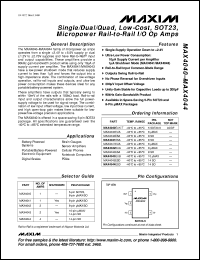 datasheet for MAX408ACPA by Maxim Integrated Producs