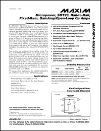 datasheet for MAX4104ESA by Maxim Integrated Producs