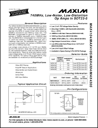 datasheet for MAX4123ESA by Maxim Integrated Producs