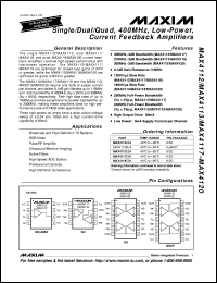 datasheet for MAX4141CSD by Maxim Integrated Producs