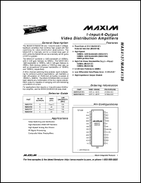 datasheet for MAX4258EUA by Maxim Integrated Producs