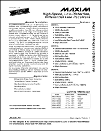 datasheet for MAX4172ESA by Maxim Integrated Producs