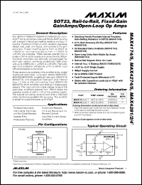 datasheet for MAX4198ESA by Maxim Integrated Producs