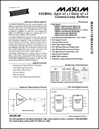 datasheet for MAX423CWE by Maxim Integrated Producs